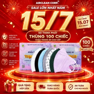 100 Chiếc khẩu Trang 5D Thịnh Phát 3 lớp kháng khuẩn kháng giọt bắn chống tia UV