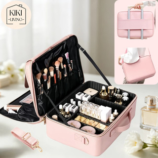 Cốp Makeup Có Gương LED - Vách Ngăn Tháo Rời - Đeo Chéo - Móc Treo Vali Kéo - Chống Nước [TẶNG QUÀ]