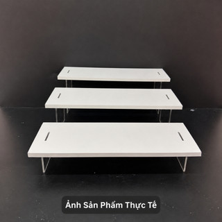 Kệ Mica Chữ U Trưng Bày Sản Phẩm Kệ Mica Mặt PVC Trắng Decor Mỹ Phẩm Phụ Kiện Livestream Mô Hình Bày Biện Bán Hàng 10cm