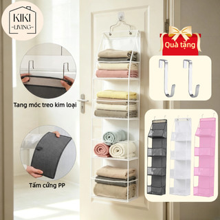 【Tặng Kèm Móc】Túi Treo Tường Đựng Túi Xách 4 Ngăn Chống Bụi, Giỏ Treo Đa Năng Để Đồ Tiện Lợi, Phụ Kiện Gia Đình Giá Sỉ