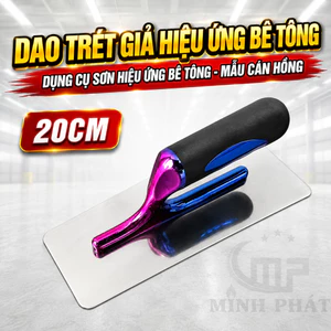 Dao Trét Giả Hiệu Ứng Bê Tông, Dụng Cụ Sơn Hiệu Ứng Bê Tông Mẫu Cán Hồng 20CM