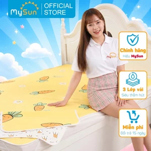 Tấm lót chống thấm cho bé sơ sinh thay bỉm 3 lớp cỡ lớn MySun AquaLock