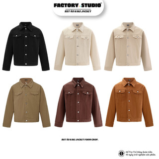 [ ẢNH THẬT ] ÁO KHOÁC KAKI JACKET NAM NỮ FORM CROP TÔN DÁNG CÁ TÍNH THÊU.