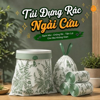 Túi đựng rác di động hương ngải cứu dày hoạt hình nhà bếp phòng tắm dùng một lần dây rút túi đựng rác mới HomieTech