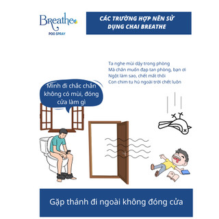 (Mua nhiều giá rẻ ) Xịt thơm ngăn mùi toilet Breathe - giúp đi ngoài thơm hơn đi tắm