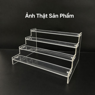 [Mica 5mm] Kệ Mica Bậc Thang Trưng Bày Mô Hình 2 3 5 Tầng – Khay Hộp Trưng Bày Mỹ Phẩm Mica Dày Trong Suốt Cao Cấp Dày