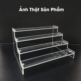 [Mica 5mm] Kệ Mica Bậc Thang Trưng Bày Mô Hình 2 3 5 Tầng – Khay Hộp Trưng Bày Mỹ Phẩm Mica Dày Trong Suốt Cao Cấp Dày
