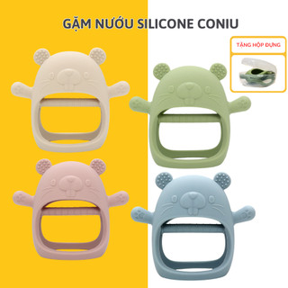 Gặm Nướu Silicone Coniu Cao Cấp, Siêu Mềm Giúp Giảm Ngứa Nướu An Toàn Cho Bé( Có Hộp Bảo Quản)