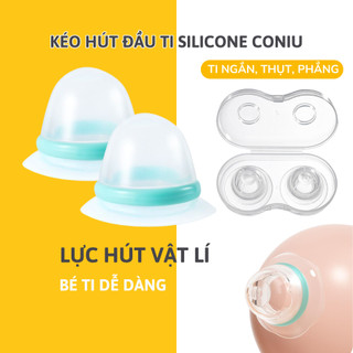 Kéo Hút Đầu Ti Silicon Coniu Giúp Mẹ Cho Con Ti Dễ Dàng Và Thẩm Mĩ( Có Che Tên)