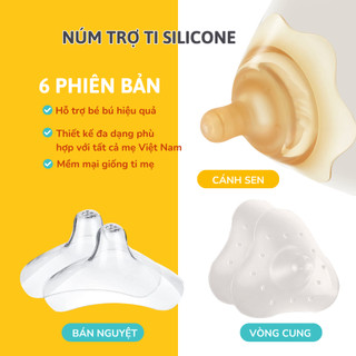 Núm Trợ Ti Silicon Coniu Siêu Mềm Giúp Bé Bú Dễ Dàng, Tiện Lợi Cho Mẹ