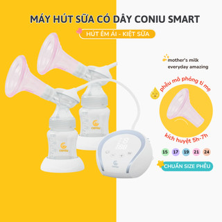 Máy Hút Sữa Có Dây Coniu Smart, Máy Hút Sữa Điện Đôi Phễu Kích Sữa Hút Êm Ái.