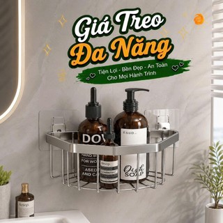 Giá để đồ rửa bát inox góc vuông thiết kế thông minh, kệ gắn góc bồn rửa giá đựng đồ nhà tắm HomieTech
