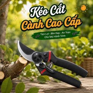 Kéo cắt cành cây cảnh Nhật Bản SK5 HomieTech cán đệm cao su, lưỡi thép sắc bén siêu bền, an toàn, chắc chắn