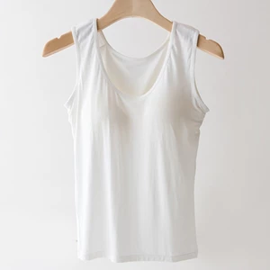 Áo ba lỗ nữ có đệm ngực nâng đỡ, chất vải Viscose (gỗ tự nhiên) mềm mại thoáng mát mã VAA0094