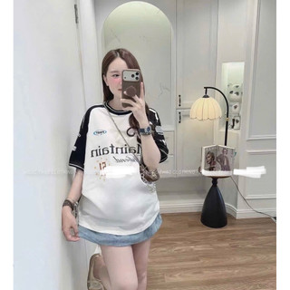 Áo Thun Nữ Số 51 Form Rộng Màu Trắng QCCC Cao Cấp