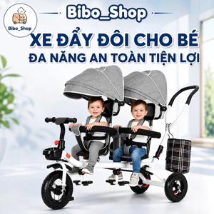 Xe đẩy đôi 3 bánh cho bé bé ghế xoay 360 độ -Bánh giảm xóc Titan-Phiên bản mới siêu nhẹ