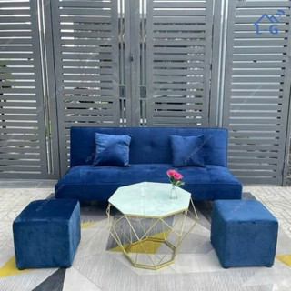 Bộ Sofa 1m7 gồm (1ghế 1m7-2 đôn- 1 bàn kim cương tặng kèm 2 gối ôm mini)- Màu Đỏ Chứng Tỏ Độ Sang Trọng , Lịch Lã