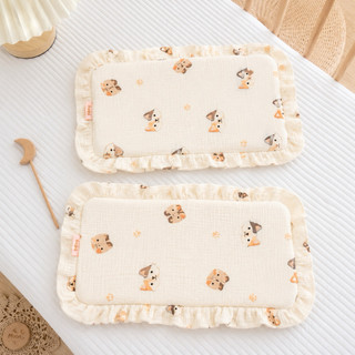Gối lót Xô Bông Muslin Hàn, Gối Phẳng Sơ Sinh Đến 1 Tuổi Vải Mềm, Thấm Hút Tốt, Êm Ái Cho Bé