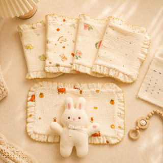 Gối lót Xô Bông Muslin Hàn, Gối Phẳng Sơ Sinh Đến 1 Tuổi Vải Mềm, Thấm Hút Tốt, Êm Ái Cho Bé