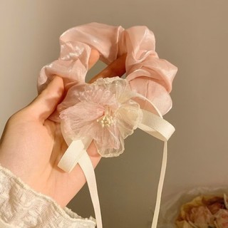 Dây cột tóc nữ cánh hoa cao cấp sang trọng cho bạn gái màu pastel