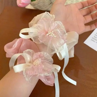 Dây cột tóc nữ cánh hoa cao cấp sang trọng cho bạn gái màu pastel