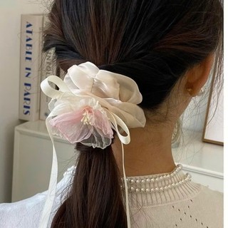 Dây cột tóc nữ cánh hoa cao cấp sang trọng cho bạn gái màu pastel