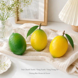 Trái Chanh Giả Cao Cấp Trang Trí | Trái Cây Giả Nhựa Foam Giống Thật Decor Quán Cà Phê Khách Sạn