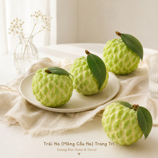 Trái Na Giả, Mãng Cầu Na Giả Cao Cấp Trang Trí | Trái Cây Giả Nhựa Foam Giống Thật Decor Quán Cà Phê Khách Sạn