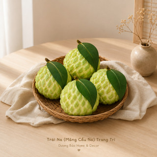 Trái Na Giả, Mãng Cầu Na Giả Cao Cấp Trang Trí | Trái Cây Giả Nhựa Foam Giống Thật Decor Quán Cà Phê Khách Sạn