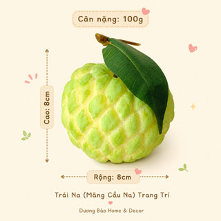 Trái Na Giả, Mãng Cầu Na Giả Cao Cấp Trang Trí | Trái Cây Giả Nhựa Foam Giống Thật Decor Quán Cà Phê Khách Sạn
