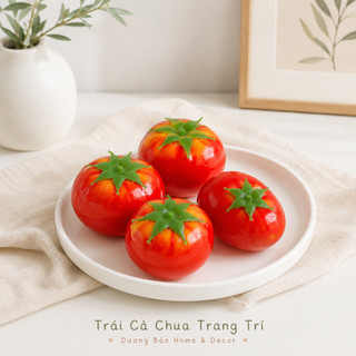 Trái Cà Chua Giả Cao Cấp Trang Trí | Trái Cây Giả Nhựa Foam Giống Thật Decor Quán Cà Phê Khách Sạn
