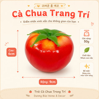 Trái Cà Chua Giả Cao Cấp Trang Trí | Trái Cây Giả Nhựa Foam Giống Thật Decor Quán Cà Phê Khách Sạn