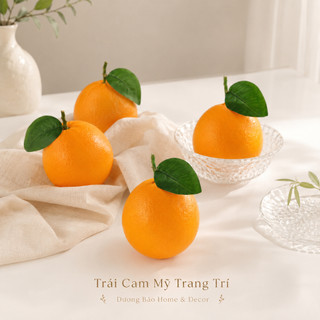 Trái Cam Mỹ Giả Cao Cấp Trang Trí | Trái Cây Giả Nhựa Foam Giống Thật Decor Quán Cà Phê Khách Sạn