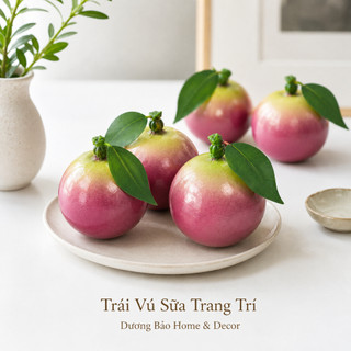 Trái Vú Sữa Giả Cao Cấp Trang Trí | Trái Cây Giả Nhựa Foam Giống Thật Decor Quán Cà Phê Khách Sạn
