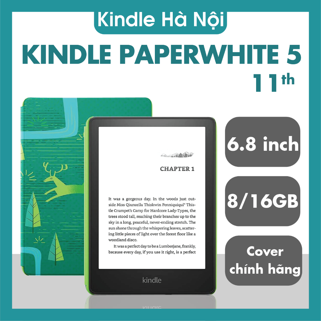 Máy đọc sách Kindle Paperwhite Gen 5 (11th) Kindle PPW5 2021 Tặng bao da/ốp chống sốc | BigBuy360 - bigbuy360.vn