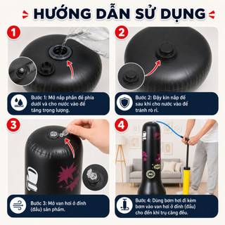 Bộ đồ chơi đấm bốc Boxing KidToys có bơm tặng kèm - giải trí tiện lợi cho bé