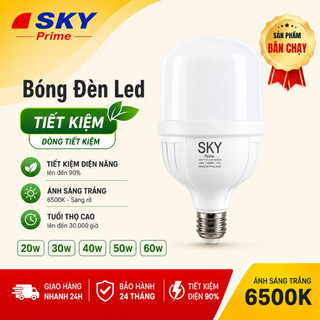 Bóng đèn led 60w 50w 40w 30w siêu sáng búp tròn đui E27 Tiết Kiệm Điện, tuổi thọ cao cho nhà ở