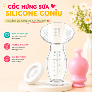 Cốc Hứng Sữa Coniu, Hút Sữa Rảnh Tay, Chất Liệu Silicone Cao Cấp (1 Cốc)
