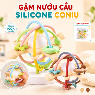Gặm Nướu Silicone Coniu Hình Cầu Có Trục Xoay, Âm Thành Giúp Tăng Khả Năng Cầm Nắm Cho Bé