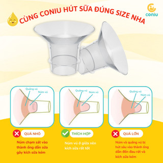 Trợ Phễu Silicone Coniu, Đệm Hạ Size Phễu Size 15-17-19-21-24mm, Hút Sữa Hiệu Quả và Êm Ái (Hộp 01 Chiếc)