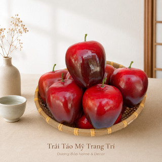Trái Táo Mỹ Giả Cao Cấp Trang Trí | Trái Cây Giả Nhựa Foam Giống Thật Decor Quán Cà Phê Khách Sạn