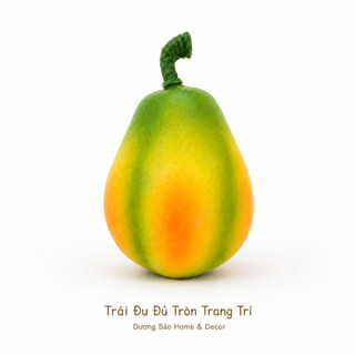 Trái Đu Đủ Tròn Giả Cao Cấp Trang Trí | Trái Cây Giả Nhựa Foam Giống Thật Decor Quán Cà Phê Khách Sạn