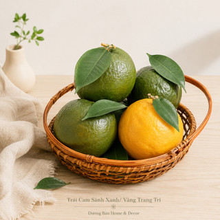 Cam Sành Giả Cao Cấp Trang Trí | Trái Cây Giả Nhựa Foam Giống Thật Decor Quán Cà Phê Khách Sạn