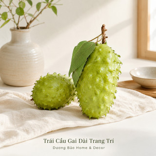 Cầu Gai Dài Lớn Giả Cao Cấp Trang Trí | Trái Cây Giả Nhựa Foam Giống Thật Decor Quán Cà Phê Khách Sạn