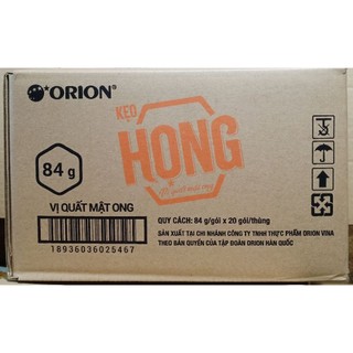 Sỉ 1Thùng (20 Gói)Kẹo Họng ORION, Vị Quất, Gừng & Bạc Hà (Thùng 20 gói × 84g)