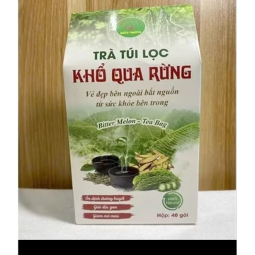 Hộp 40 gói trà túi lọc Bảo Khang,trà khổ qua rừng, giải độc gan,hạ huyết áp,tốt cho người tiểu đường
