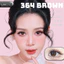 Lens mắt FC-364 Brown màu nâu đen tự nhiên, có viền, size lớn - thương hiệu LUNA EYES
