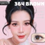 Lens mắt FC-364 Brown màu nâu đen tự nhiên, có viền, size lớn - thương hiệu LUNA EYES