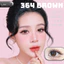 Lens mắt FC-364 Brown màu nâu đen tự nhiên, có viền, size lớn - thương hiệu LUNA EYES