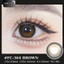 Lens mắt FC-364 Brown màu nâu đen tự nhiên, có viền, size lớn - thương hiệu LUNA EYES